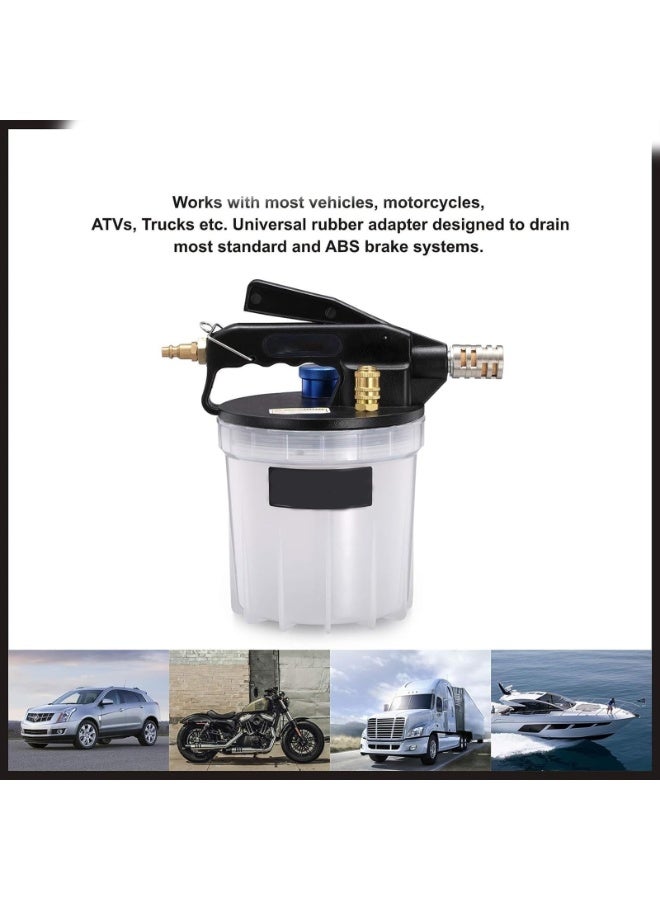 Generic 2L Vacuum Brake Bleeder Air Brake Bleeder Kit with 2L Brake Fluid Extractor and 1L Refilling Bottle - Image 2