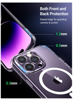 Mi techo Mi Techo Magnetic Clear Case For iPhone 14 PRO MAX Wireless Charging Shockproof Phone Bumper Cover Anti-Scratch Clear  - Image 3