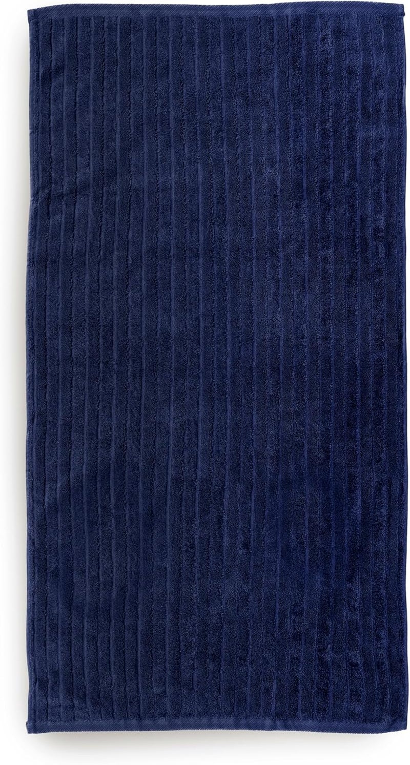 Ariika Grain face towel navy (set of 2) 100x50 cm - Made out of 100% Giza 86 Egyptian cotton Soft, durable, and stylish. - Image 3