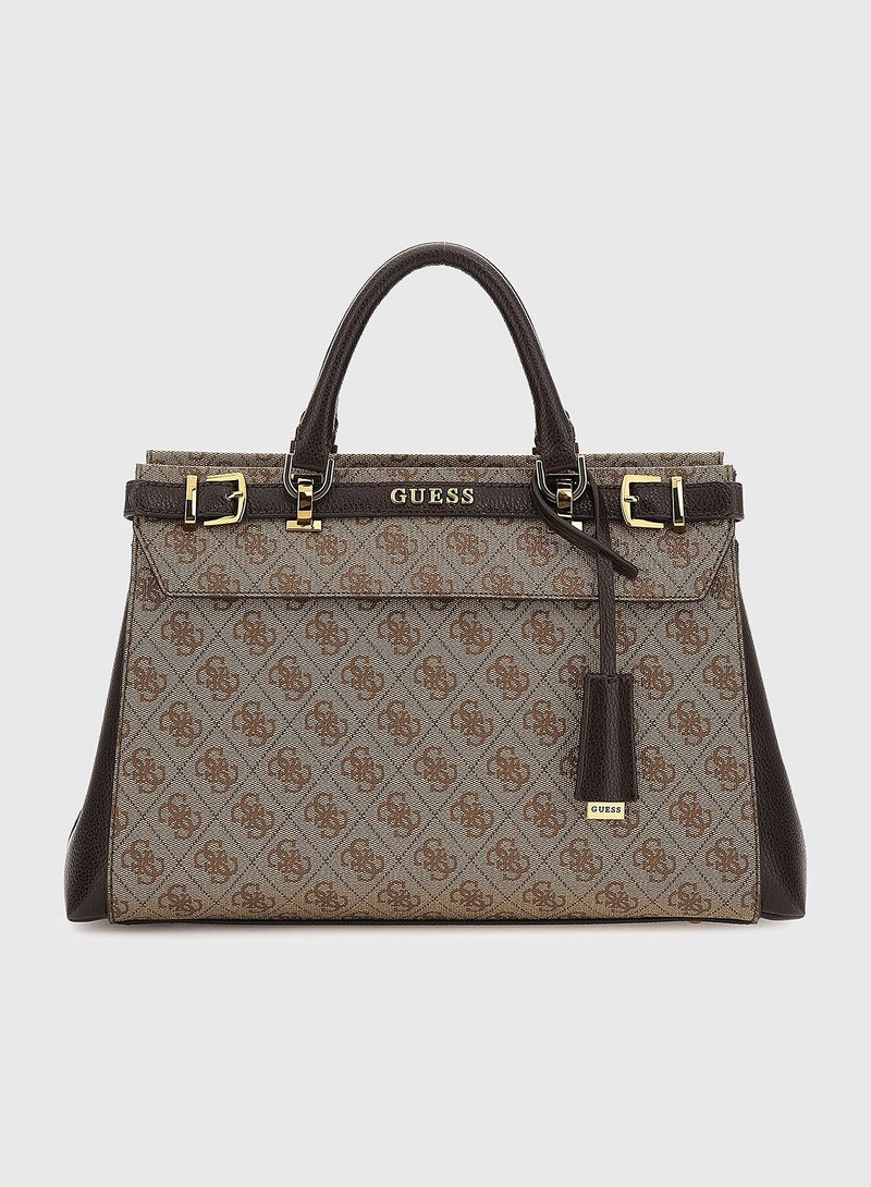 Bag with logo detail Brown