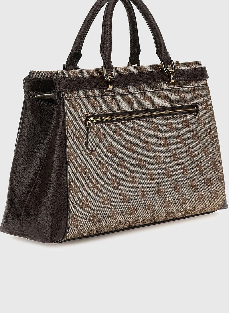 Bag with logo detail Brown