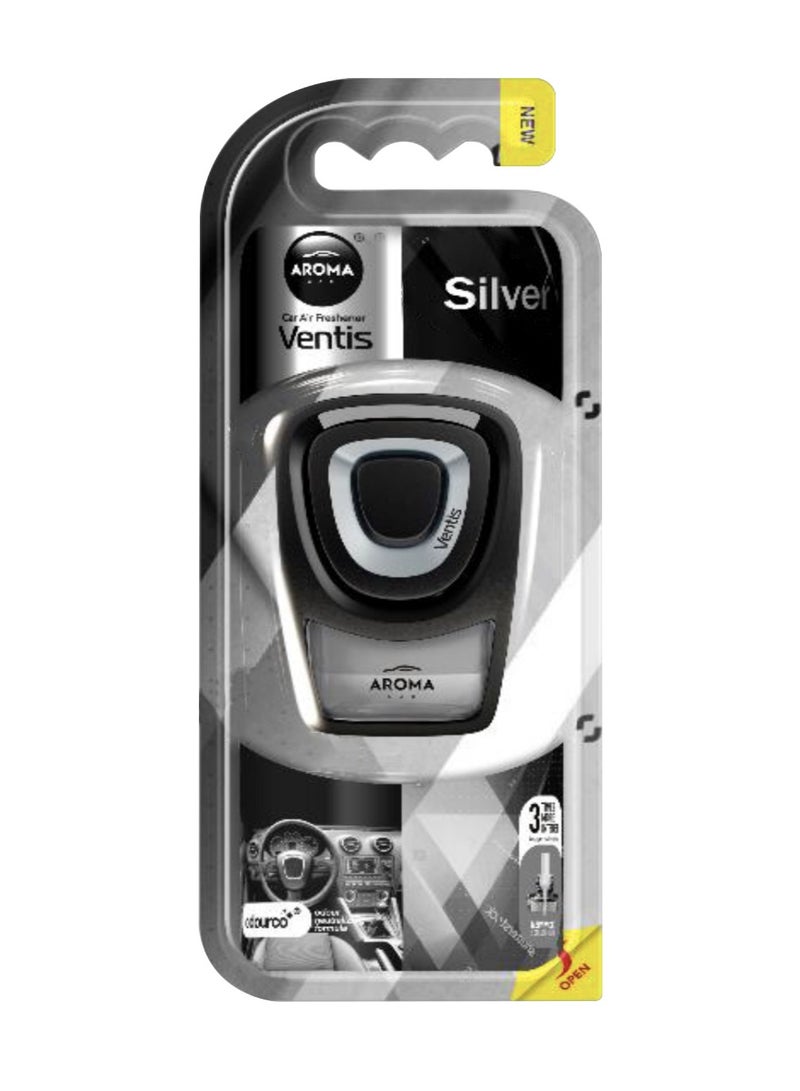 Aroma High Quality Silver Car Air Vent Air Freshener 3 Time More Intense Aroma Ventis - Image 2