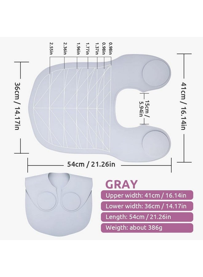 MAYCREATE® Silicone Waterproof Hair Dye Shawl, Hair Cutting Collar with Guiding Lines, Cutting Mat for Hair Stylist, Barber Shop Hair Cutting Pad/Cape for Salon, Hair Cutting Tools Salon Accessories - Image 2