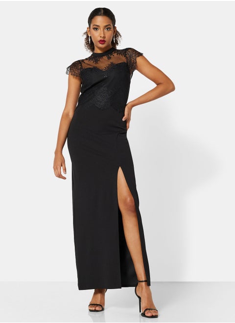 Lace Bodice Gown Dress