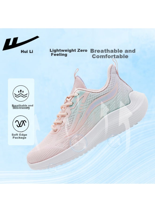 Pull Back Warrior Women'S Summer Breathable Mesh Sports Shoes Women'S Casual Thick-Soled Running Shoes 1217 Gradient Pink Green 37 - Image 1