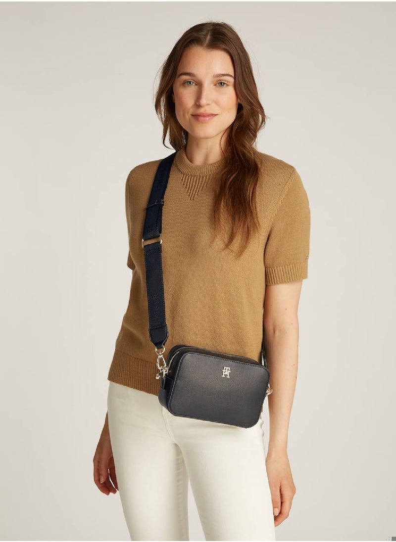 TOMMY HILFIGER - Women's Th Soft Logo Camera Bag - Polyester Blend, Black - Image 1