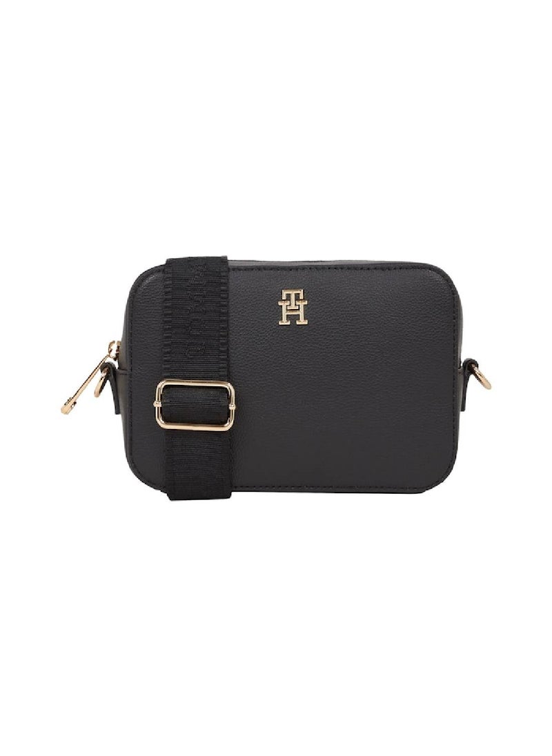 TOMMY HILFIGER - Women's Th Soft Logo Camera Bag - Polyester Blend, Black - Image 1