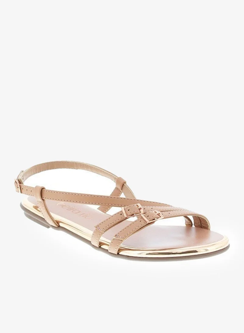 Beira Rio Nude Flat Sandals for Women – Stylish Ladies Flat Sandals & Comfortable Flat Slippers for Women | Best Price UAE