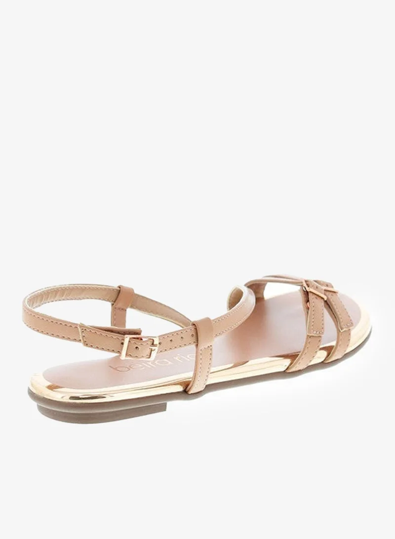 Beira Rio Nude Flat Sandals for Women – Stylish Ladies Flat Sandals & Comfortable Flat Slippers for Women | Best Price UAE