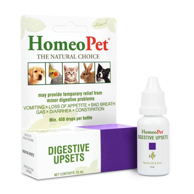 HomeoPet Digestive Upsets, Natural Pet Digestive Support, Digestive Supplement for Dogs, Cats, and Small Pets, 15 Milliliters - Image 1