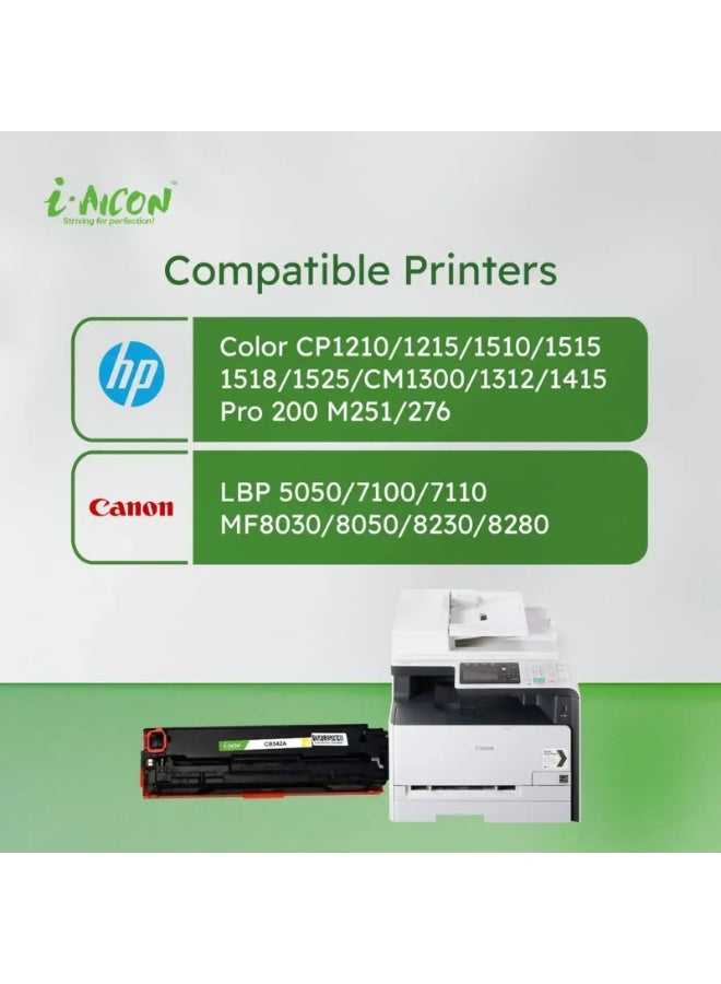 i-AICON Compatible Yellow Laser Toner CB542A 125A CE322A 128A CF212A 131A 1600 Pages - Image 3