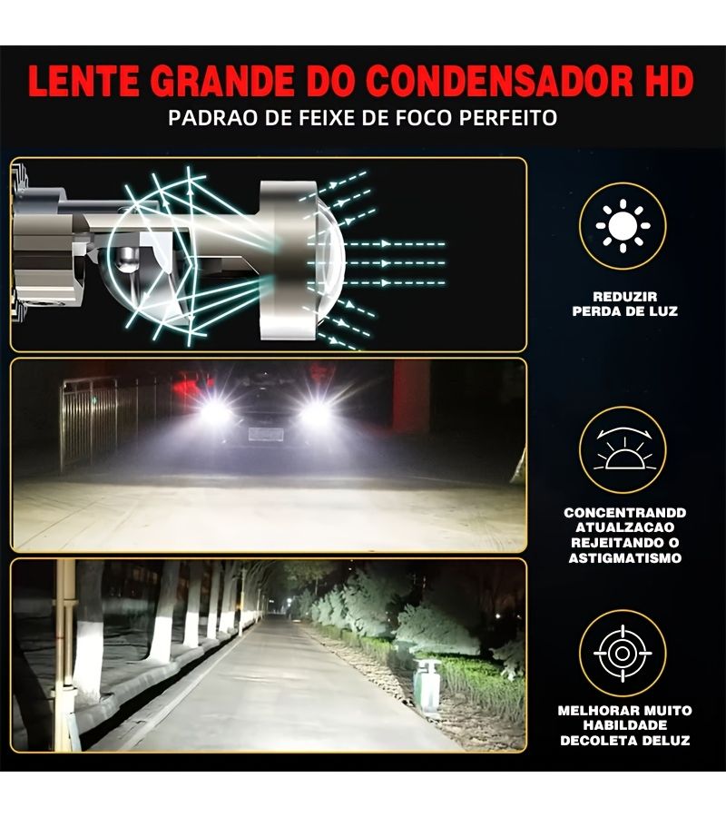 2 Pcs High Intensity H11 H9 H8 Led Bulbs 58400 Lumens Cool White CSP Chip Projector Lens For Car Motorcycle Headlights 12V Plug And Play - Image 5