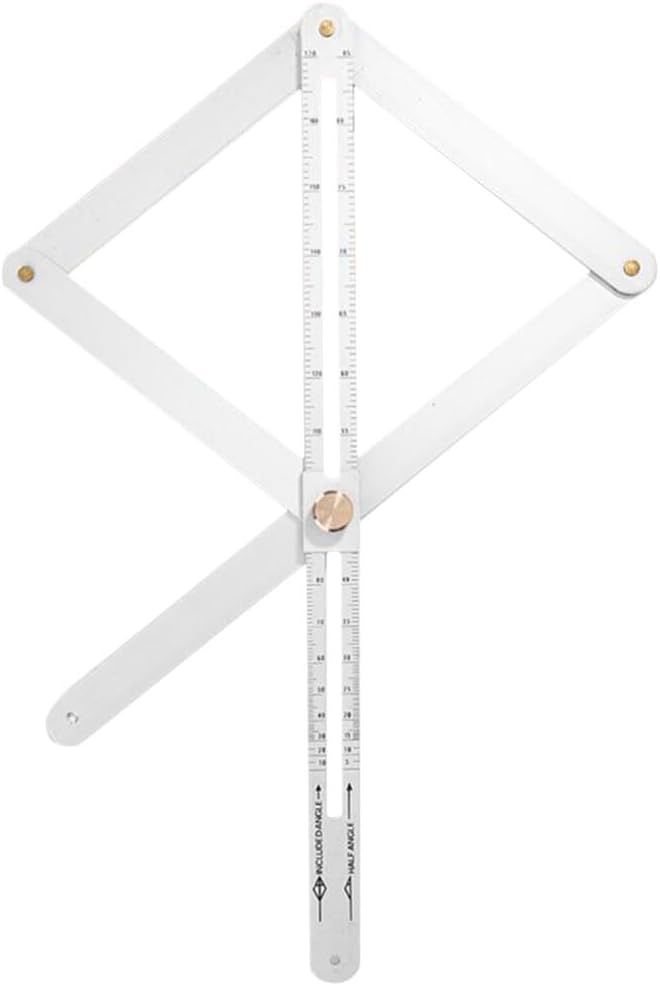 Multifunctional Woodworking Goniometer Ruler Diagonal Angle Finder 28x17cm - Image 1