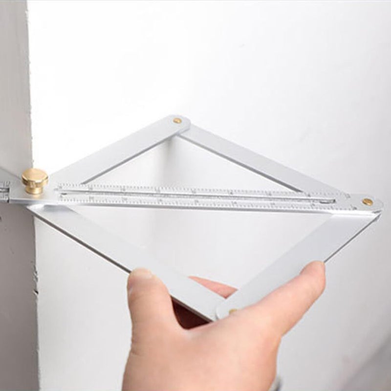 Multifunctional Woodworking Goniometer Ruler Diagonal Angle Finder 28x17cm - Image 3
