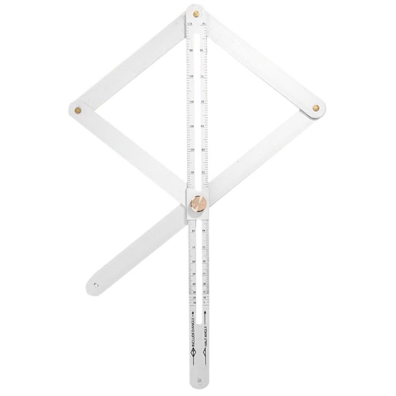Multifunctional Woodworking Goniometer Ruler Diagonal Angle Finder 28x17cm - Image 2