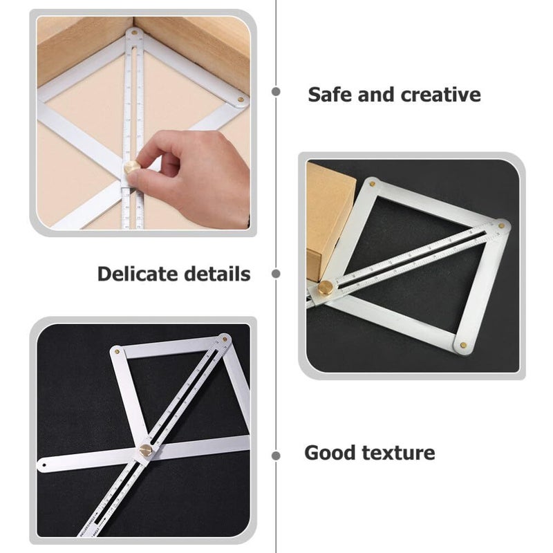 Multifunctional Woodworking Goniometer Ruler Diagonal Angle Finder 28x17cm - Image 5