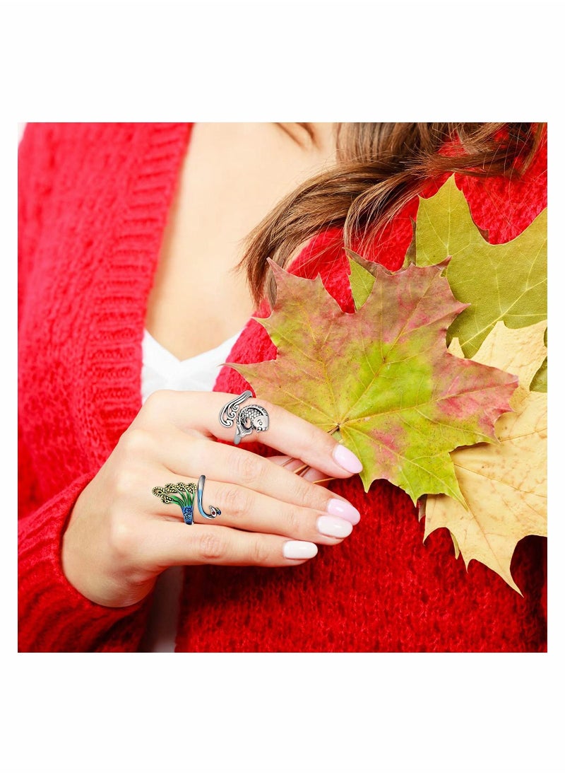Y&D - 8 Pieces Crochet Ring Loop for Finger Yarn Adjustable Knitting Faster Guide - Image 1