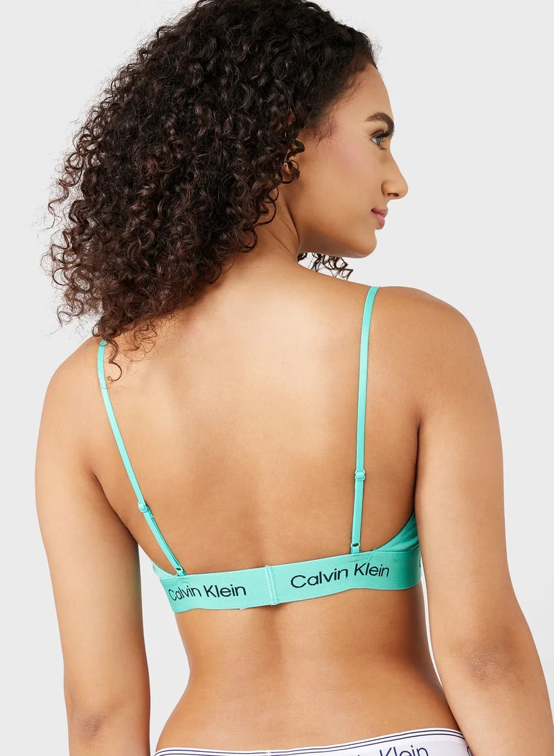 CALVIN KLEIN Logo Band Bikini Top