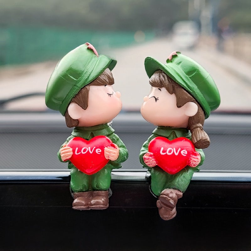 Generic Car Balloon Couple Figurines Decor Military Couples