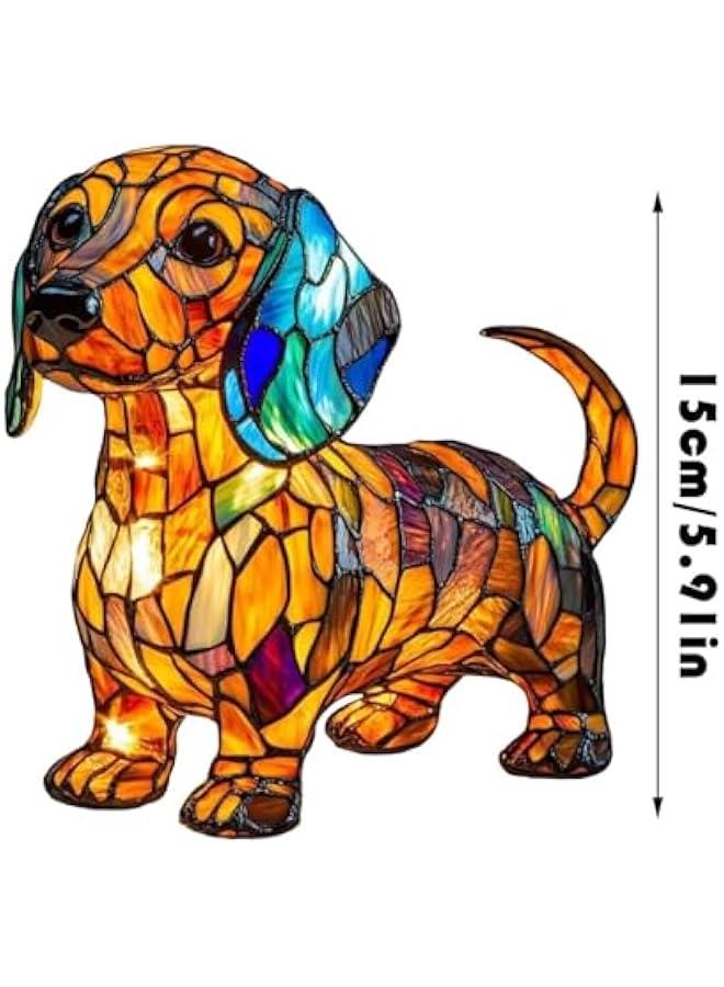 Dachshund Lamp, French Bulldog Lamp, Artistic Night Light Dog Series, LED Decorative Lights for Pets, Vintage Color Resin with USB ChargingSuitable for Various Scenarios (B)  - Image 4
