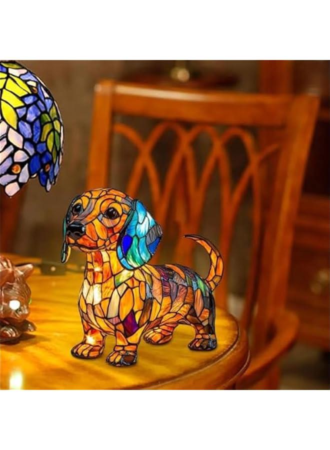 Dachshund Lamp, French Bulldog Lamp, Artistic Night Light Dog Series, LED Decorative Lights for Pets, Vintage Color Resin with USB ChargingSuitable for Various Scenarios (B)  - Image 5