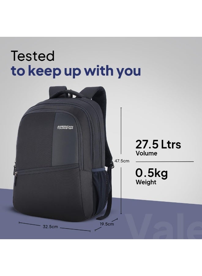 American Tourister Valex Laptop Backpack, 28L & 17" Inch Laptop Compartment, front organiser, bottle holder Backpack Bag For Man And Women, Blue - Image 2