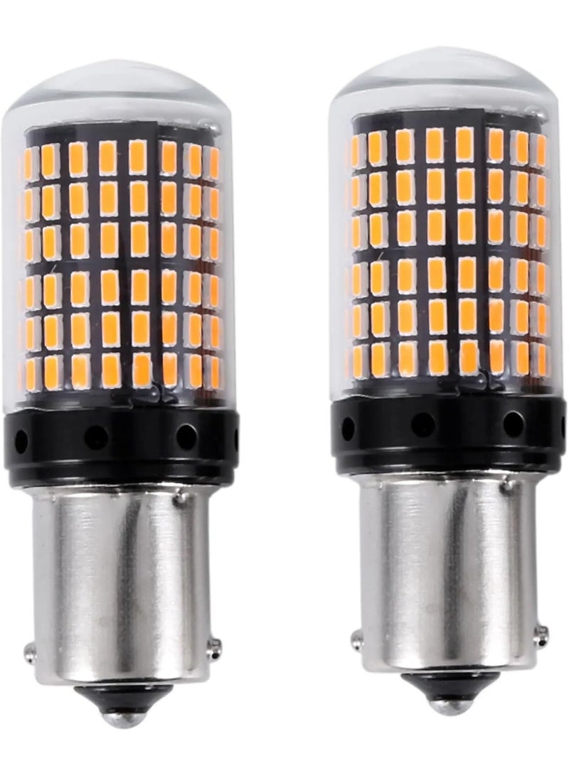 pair of LED Bulb Orange 1156 Orange Super Bright for Turn Signal Reverse Brake Stop Light Size : Size: Single heel, one bowl - Image 2