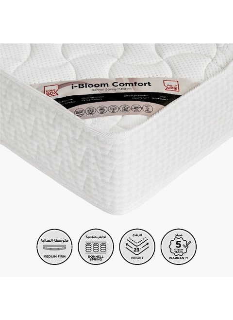 iBloom Comfort Queen Medium Firm Bonnell Spring Mattress 200 x 23 x 160 cm