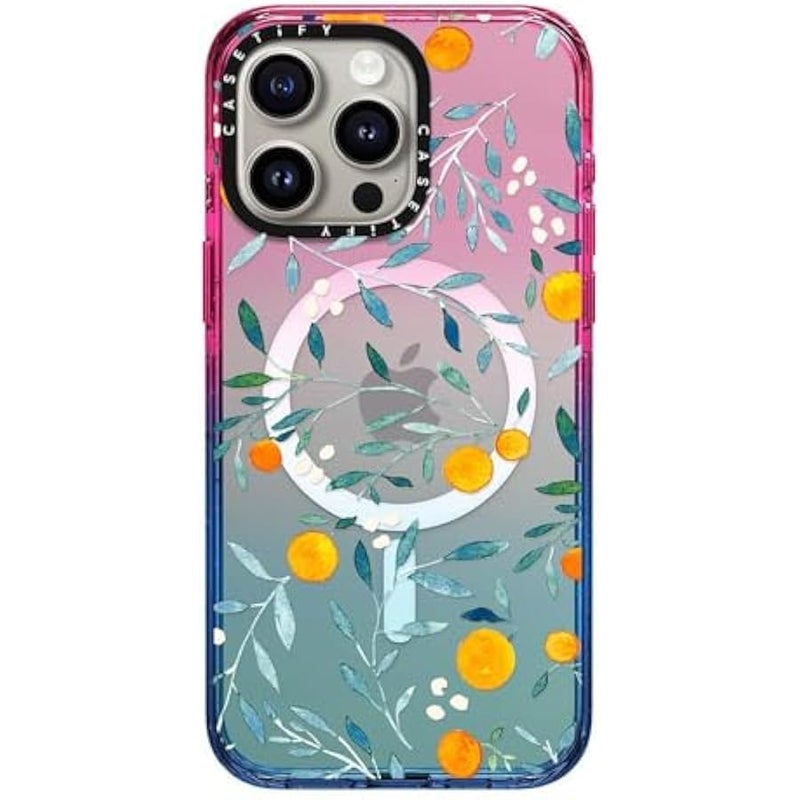 Casetify Impact Case for iPhone 15 Pro Max 【4X Military Grade Drop Tested / 8.2ft Drop Protection/Compatible with Magsafe】 - Orange Mania - Cotton Candy - Image 1
