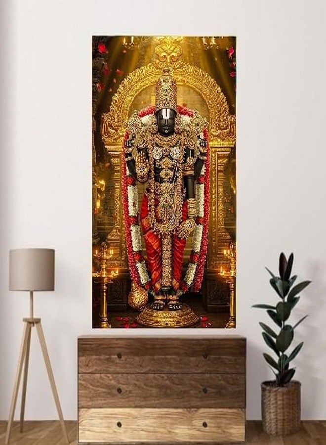 Fliptic Tirupati Balaji Poster For Wall | Lord Tirupati Poster For Home And Office With Self Adhesive (Unframed) (12 X 18 Inch), Multicolor (Design 94) - Image 2