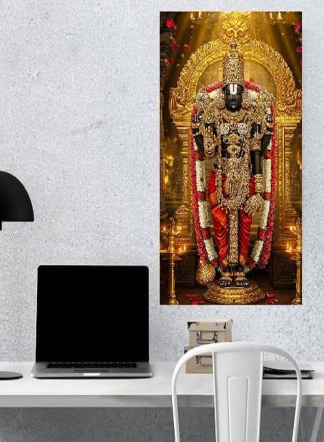 Fliptic Tirupati Balaji Poster For Wall | Lord Tirupati Poster For Home And Office With Self Adhesive (Unframed) (12 X 18 Inch), Multicolor (Design 94) - Image 3