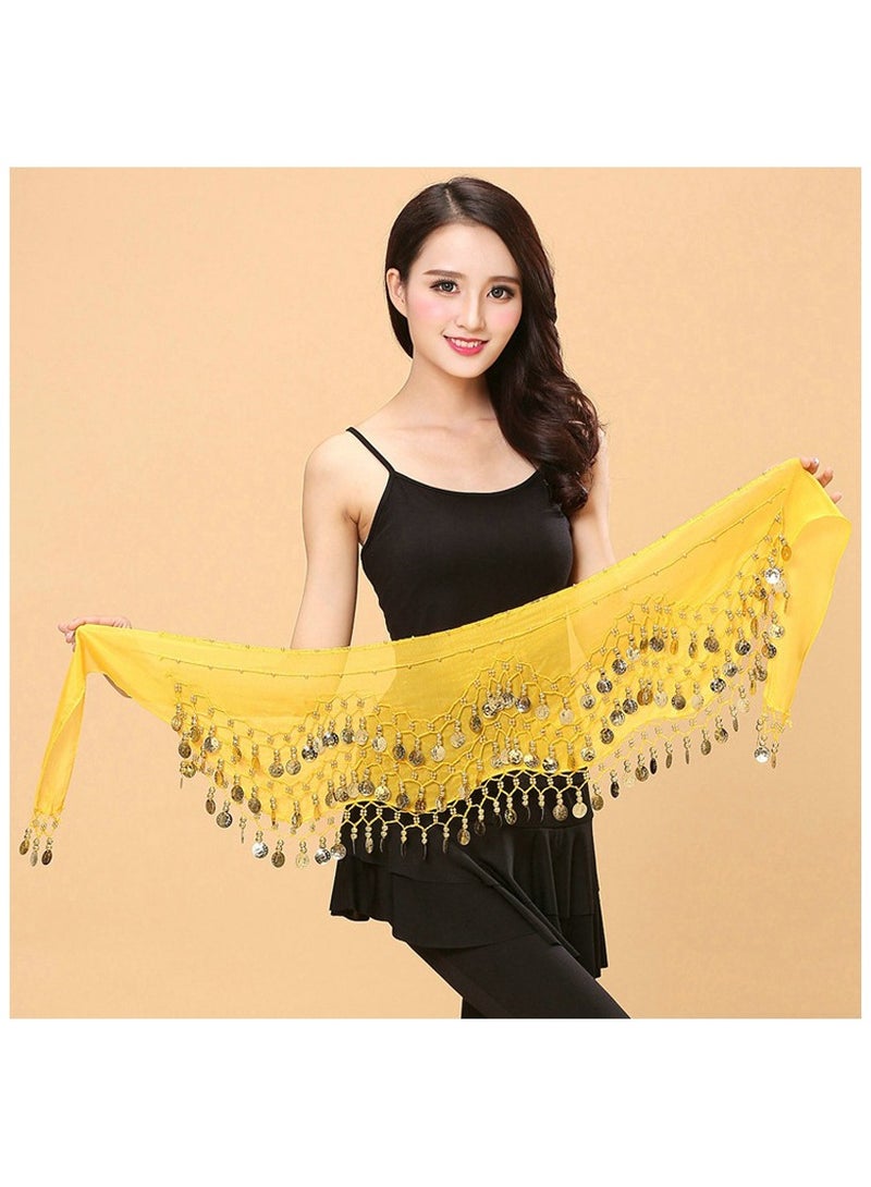 Belly Dance Belt Belly Dance Hip Scarf with 128 Coins - Image 2