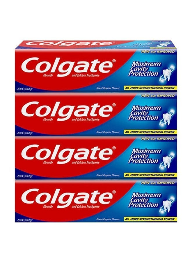 Colgate Maximum Cavity Protection Toothpaste, Pack Of 4, 4X75ml 