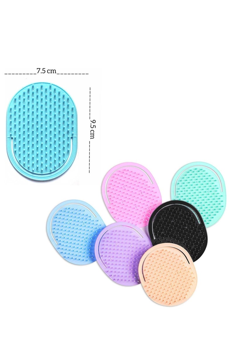 HK Round Combs Finger Comb 6pc Pocket Hair Comb  Washing Comb Shampoo Massage Comb Flat Brush for Men and Women May Vary Color - Image 3