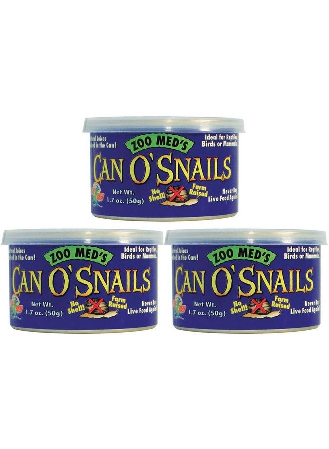 زوو ميد Zoo Med - عبوة من 3 قطع من Can O' Snails، 1.7 أونصة لكل منها - Image 1