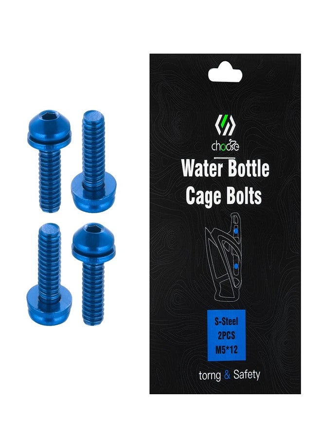 Chooee Water Bottle Cage Bolts，Bike Bottle Cage Bolts for MTB/Mountain Bike,Blue - Image 1