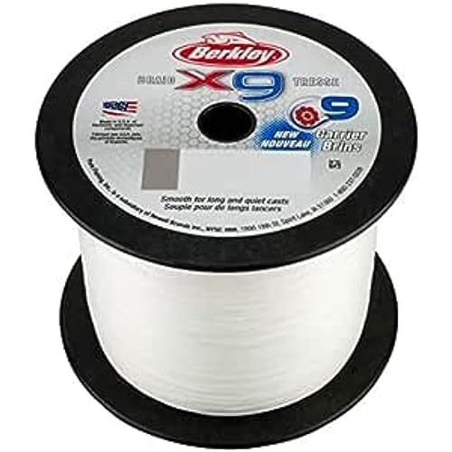 Berkley x9 Braid Superline Crystal 30lb test 45 lbC 206kg 2188yd 2000m Fishing Line Suitable for Freshwater and Saltwater Environments - Image 1