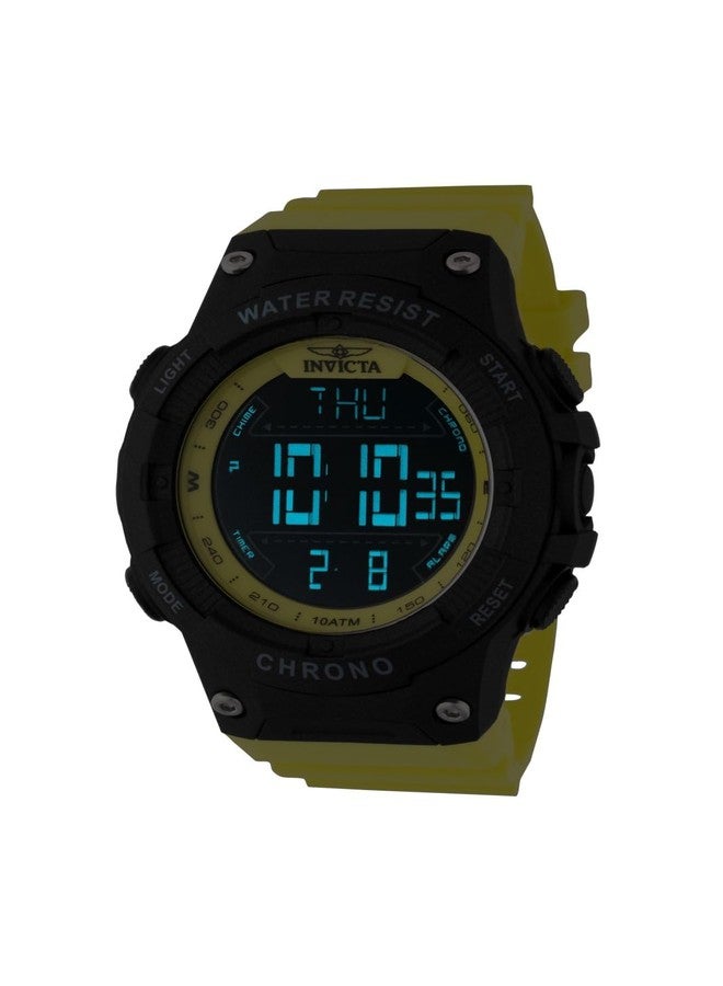 إنفيكتا ساعة إنفيكتا ريسينج للرجال 52 مم بلاستيك مينا سوداء إلكترونية رقمية - Image 2