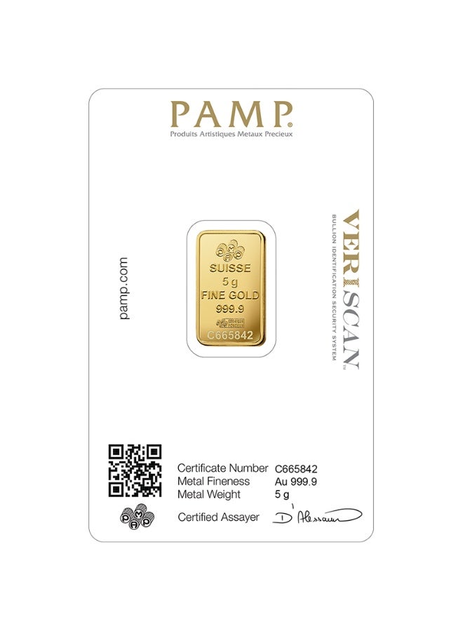 PAMP Suisse Pamp Queen Fortuna 24K (999.9) 5g Pure Gold Bar - 5 Grams - Image 4