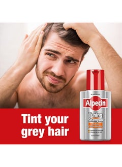 Alpecin Tuning Shampoo 200Ml | Preserves Natural Hair Colour And Supports Natural Hair Growth | Dark Caffeine Shampoo To Cover Early Grey Hairs | Hair Care For Men  - Image 5