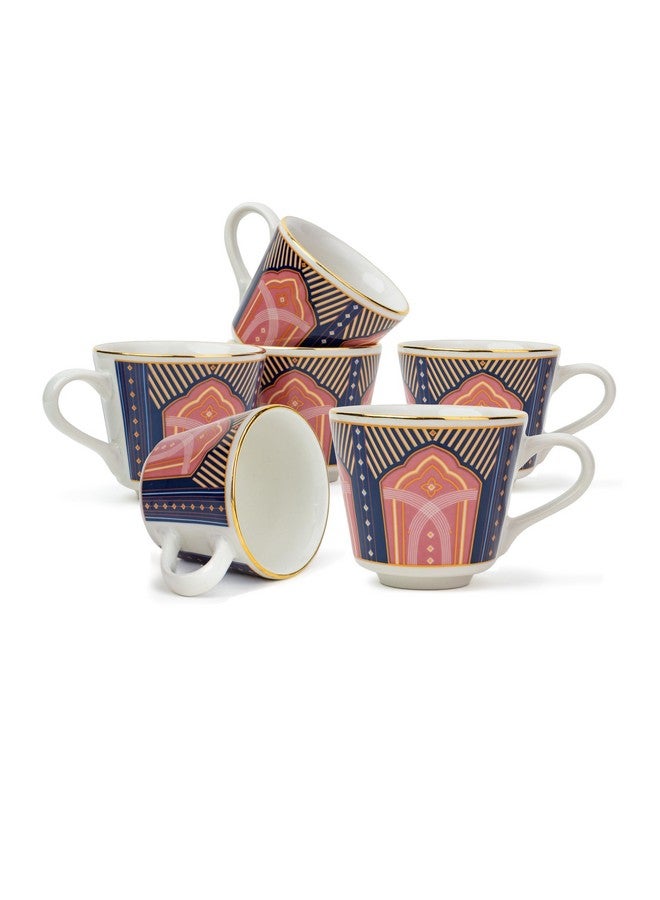 Shay طقم أكواب شاي سيراميك من 6 قطع، نور، 180 مل | طقم أكواب شاي من 6 قطع | تشطيب لامع | بورسلين فاخر | طقم شاي | كوب شاي سيراميك | أكواب صغيرة للشاي (أكواب الشاي - نور) متعددة الألوان - Image 1