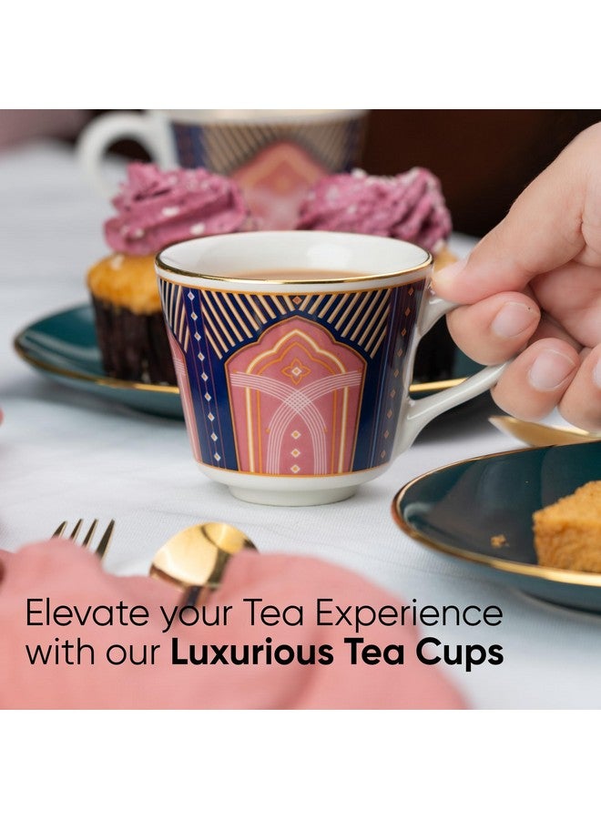 Shay طقم أكواب شاي سيراميك من 6 قطع، نور، 180 مل | طقم أكواب شاي من 6 قطع | تشطيب لامع | بورسلين فاخر | طقم شاي | كوب شاي سيراميك | أكواب صغيرة للشاي (أكواب الشاي - نور) متعددة الألوان - Image 5