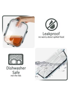 HOPHOP "10-Pack Glass Meal Prep Containers with Lifetime Snap Locking Lids - Airtight Glass Food Storage for Microwave, Oven, Freezer, Dishwasher  - Image 3