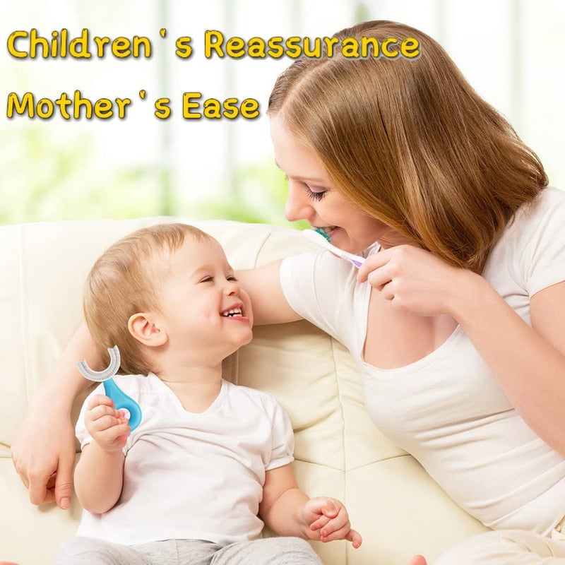 COYRASTH Silicon Brush for Kids, Little Smiley Teeth Whitening Flosser, Blue - Image 5