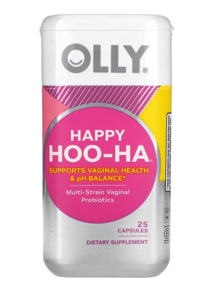 اولي كبسولات هابي هو-ها، بروبيوتيك للنساء، l الصحة وتوازن درجة الحموضة، 10 مليار CFU خالية من الغلوتين - 25 قطعة - Image 1