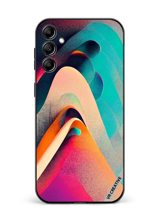 VR CREATIVE Protective Case Cover For Samsung Galaxy A14 5G/A14 Abstract Waves Lines Design Multicolour - Image 1