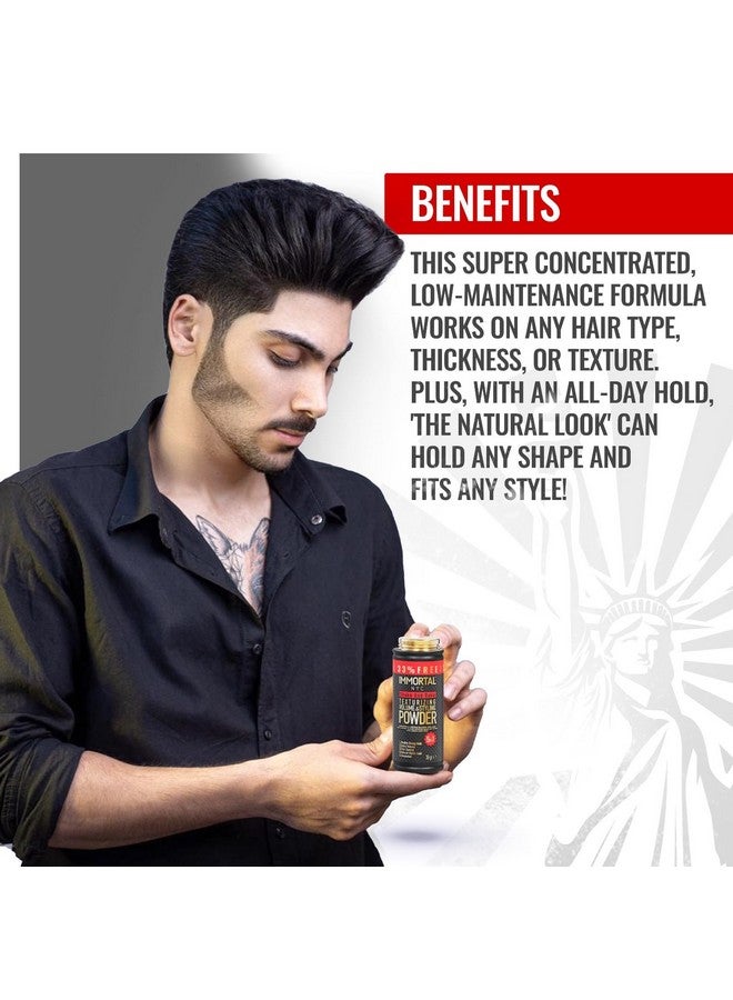 Immortal NYC 5-in-1 Shake and Rake Volume & Styling Powder - Flex Strong Hold - Mattifying All Natural, Unscented Hair Powder for Men - No Residue, All Hair Types - Image 5