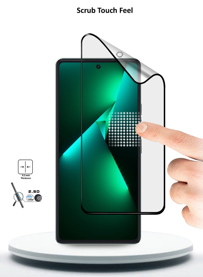 Wtech Tecno Pova 6 4G / Tecno Pova 6 Pro 5G 2024 Nano Ceramic Full Glue Full Cover Matte Flexible Screen Protector (MSCNMN) - Clear/Black - Image 2