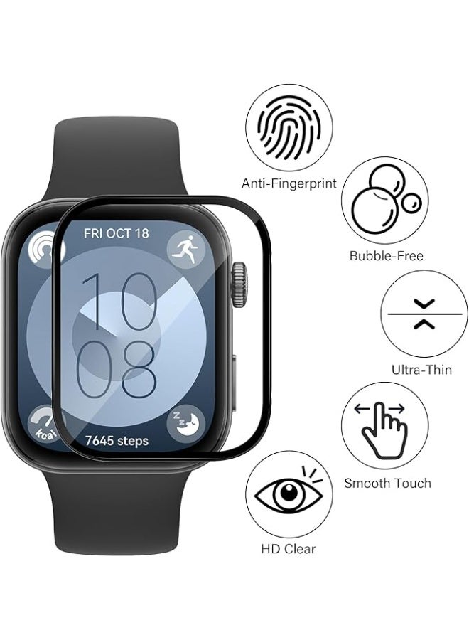 3 Pieces Protective Film For Huawei Watch Fit 3, Ultra Transparent Full Coverage Screen Protector in PMMA Composite Material, Dustproof aScratch Proof Screen - Image 3