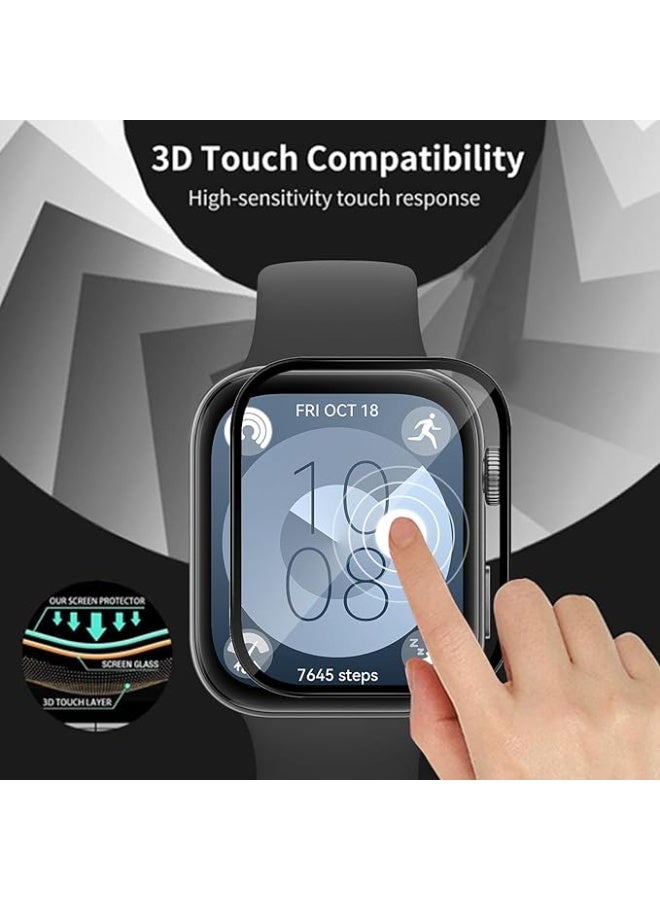 3 Pieces Protective Film For Huawei Watch Fit 3, Ultra Transparent Full Coverage Screen Protector in PMMA Composite Material, Dustproof aScratch Proof Screen - Image 2
